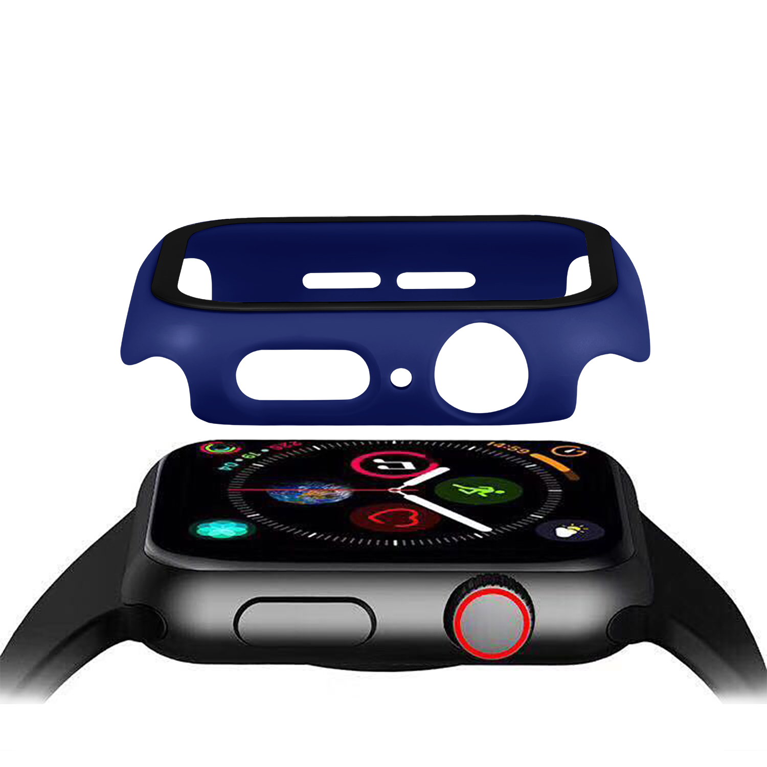Bakeey-38404244mm-Shockproof-Anti-Scratch-PC--HD-Clear-Tempered-Glass-Full-Cover-Watch-Case-Cover-fo-1898203-15