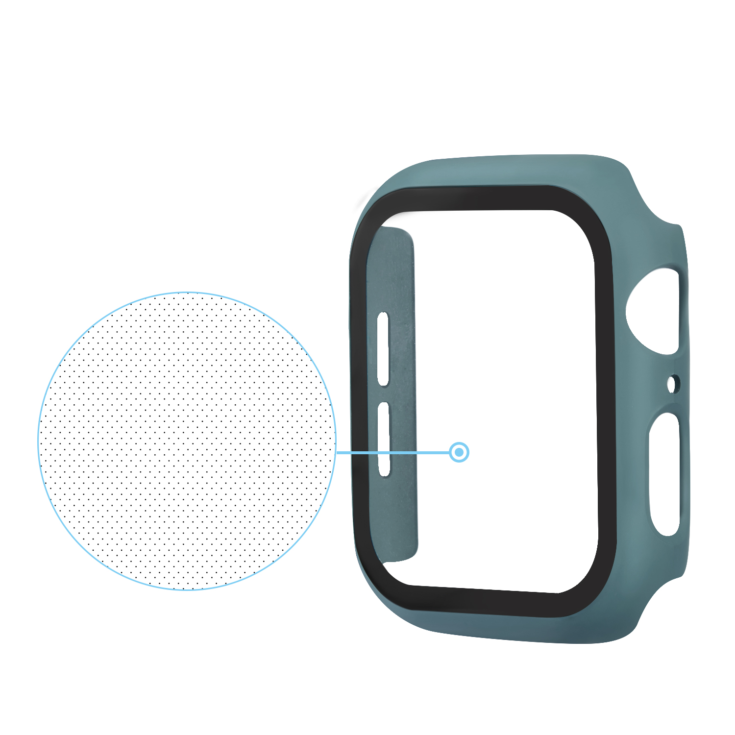 Bakeey-38404244mm-Shockproof-Anti-Scratch-PC--HD-Clear-Tempered-Glass-Full-Cover-Watch-Case-Cover-fo-1898203-3