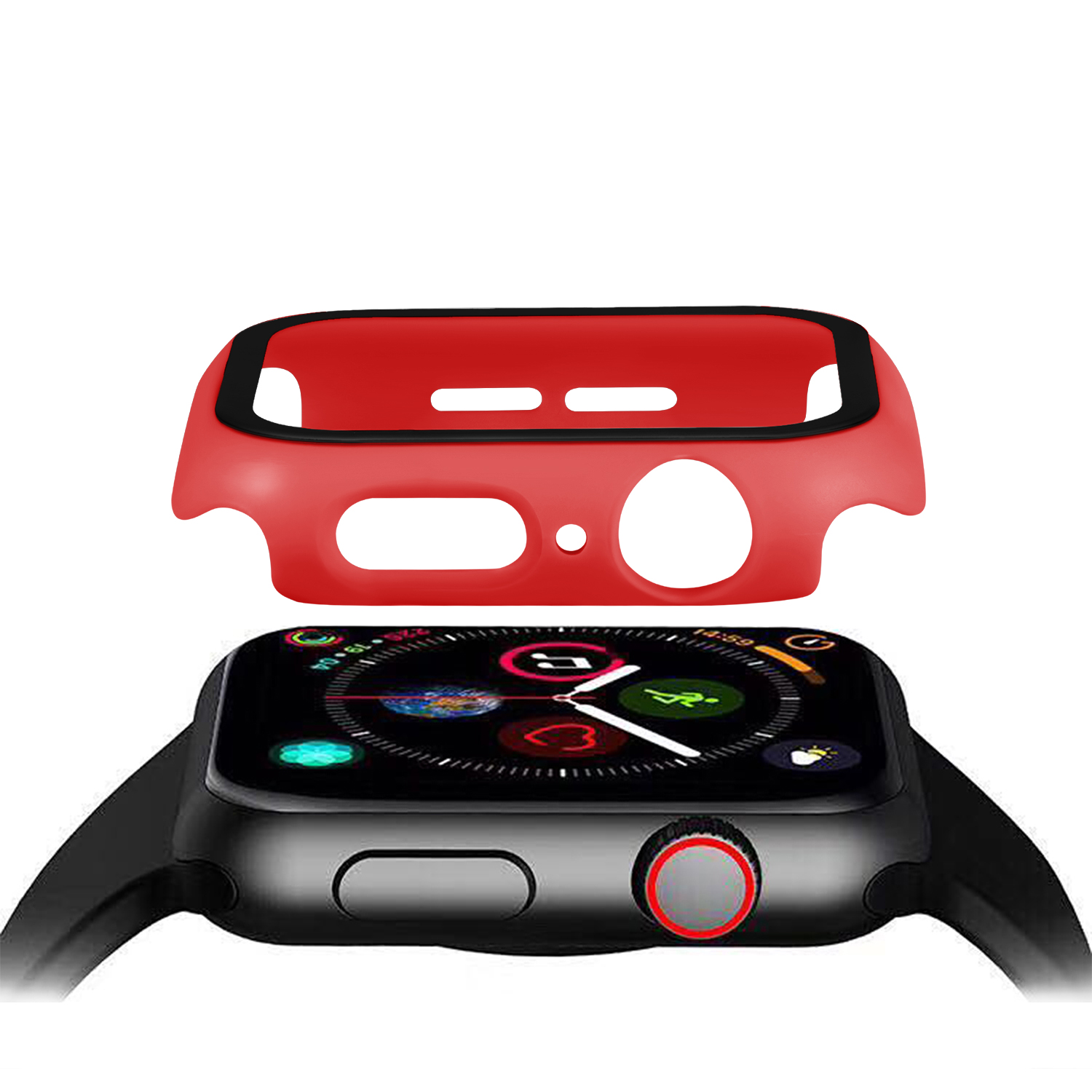 Bakeey-38404244mm-Shockproof-Anti-Scratch-PC--HD-Clear-Tempered-Glass-Full-Cover-Watch-Case-Cover-fo-1898203-8