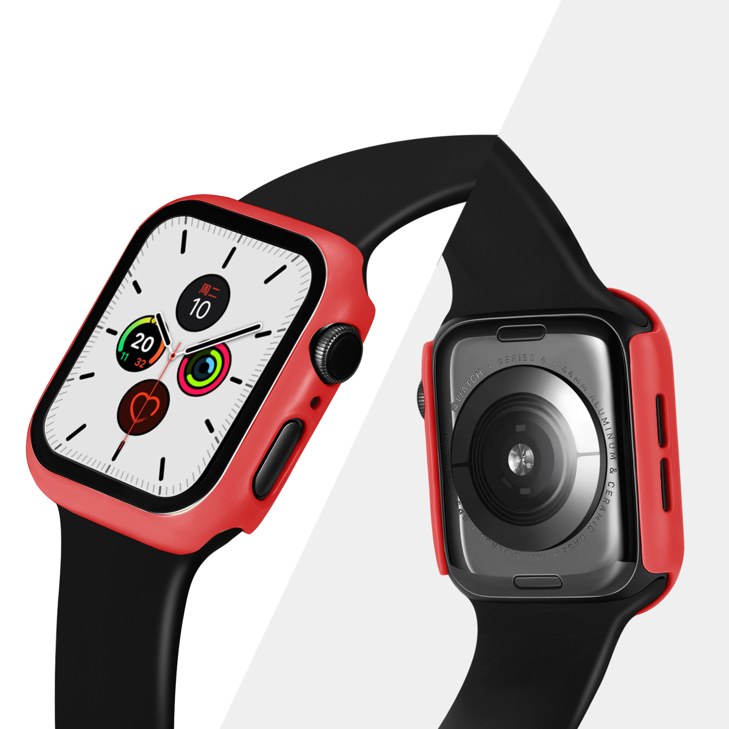 Bakeey-38404244mm-Shockproof-Anti-Scratch-PC--HD-Clear-Tempered-Glass-Full-Cover-Watch-Case-Cover-fo-1898203-9