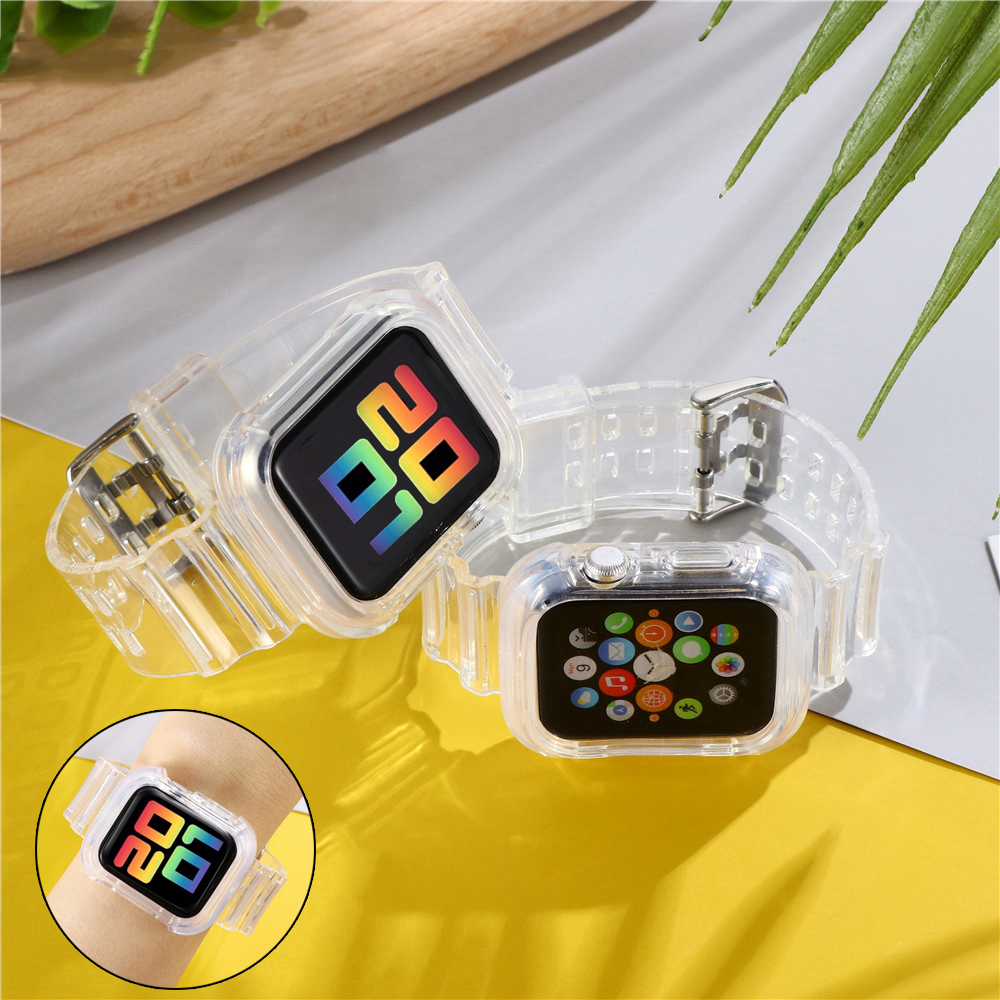 Bakeey-44mm-Transparent-Watch-Band-Silicone-Watch-Strap-for-Apple-iWatch-1747037-1