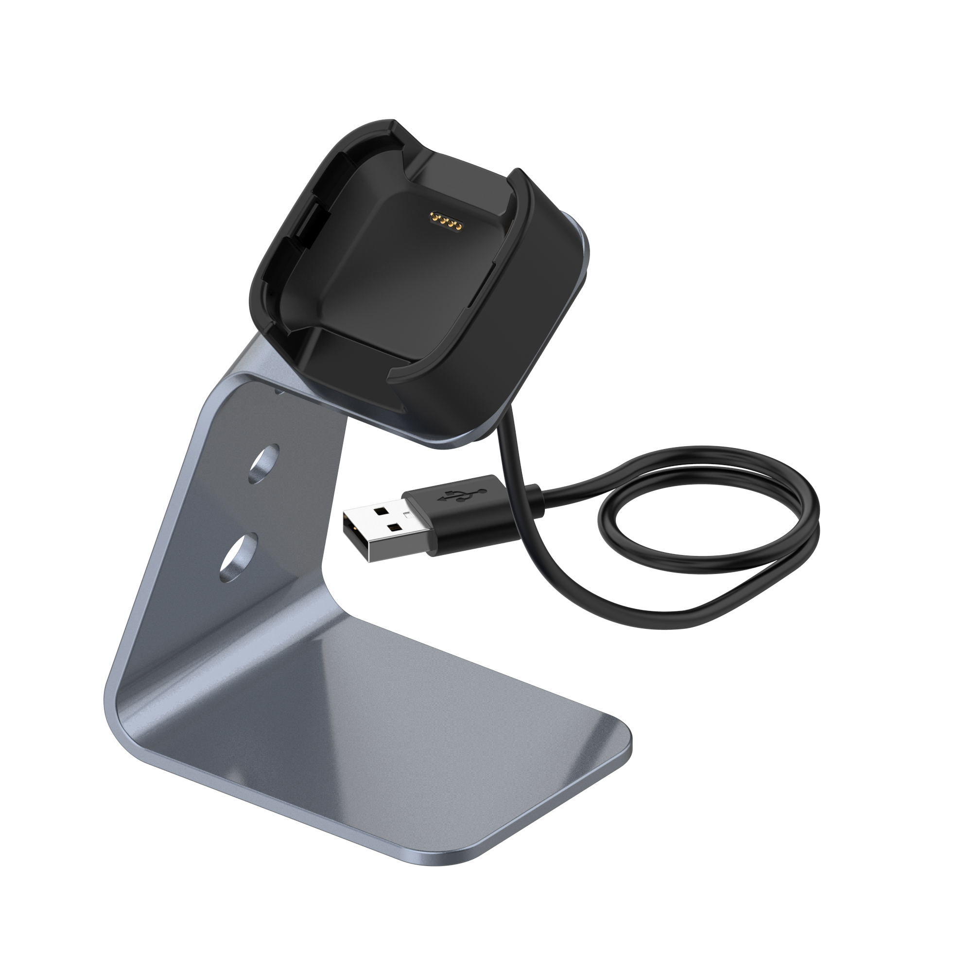 Bakeey-Aluminum-Alloy-Charging-Base-Fast-Charge-Chip-Protection-360-Rotated-Smart-Watch-Charger-For--1793842-3