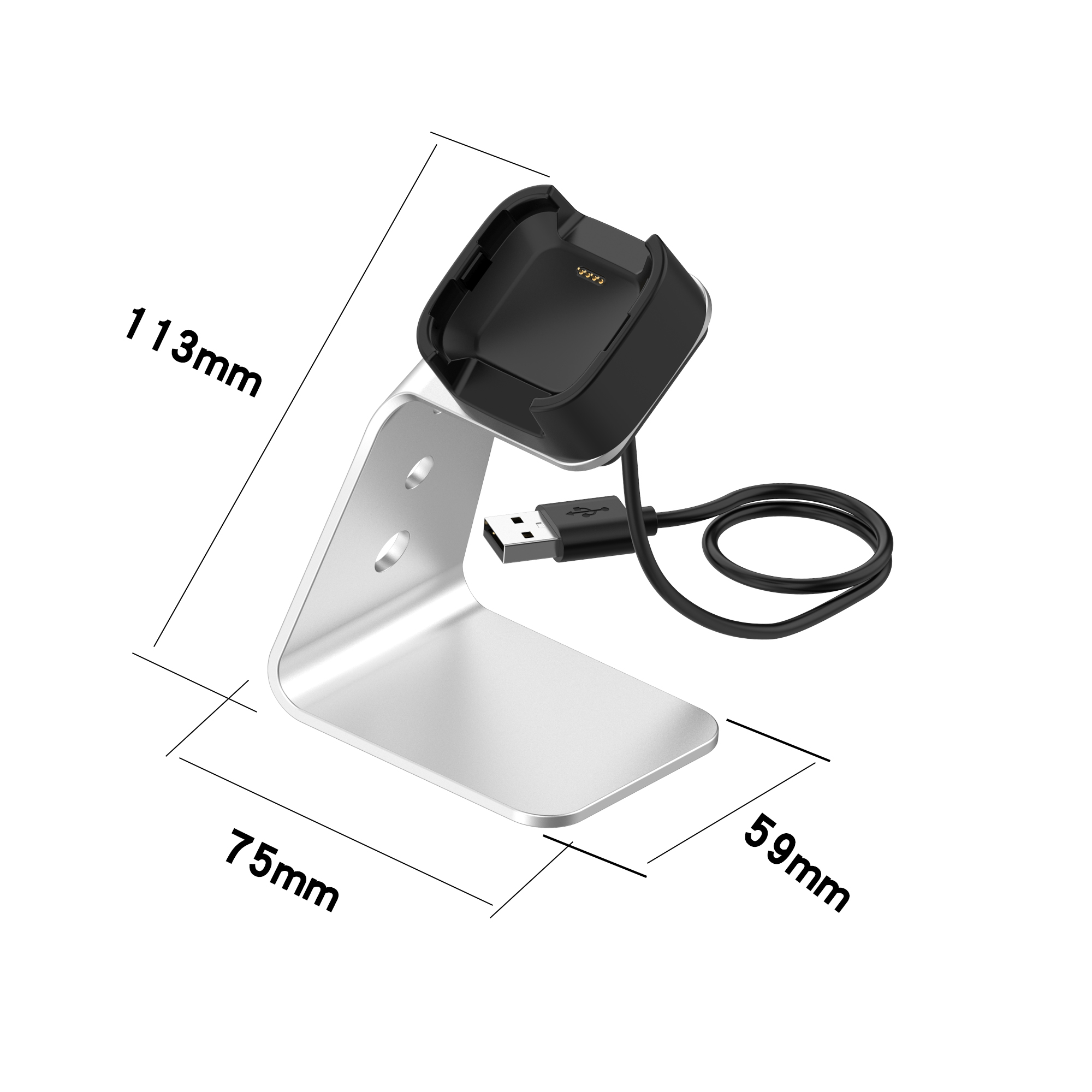 Bakeey-Aluminum-Alloy-Charging-Base-Fast-Charge-Chip-Protection-360-Rotated-Smart-Watch-Charger-For--1793842-22