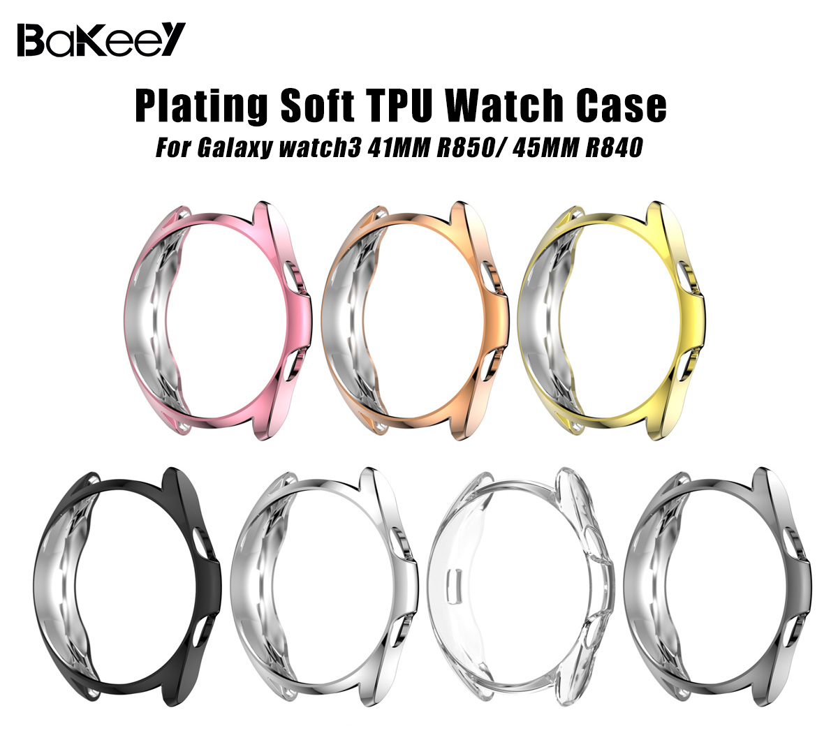 Bakeey-Anti-Scratch-Shockproof-Plating-Soft-TPU-Watch-Case-Cover-for-Samsung-Galaxy-Watch3-41MM-R850-1748632-1