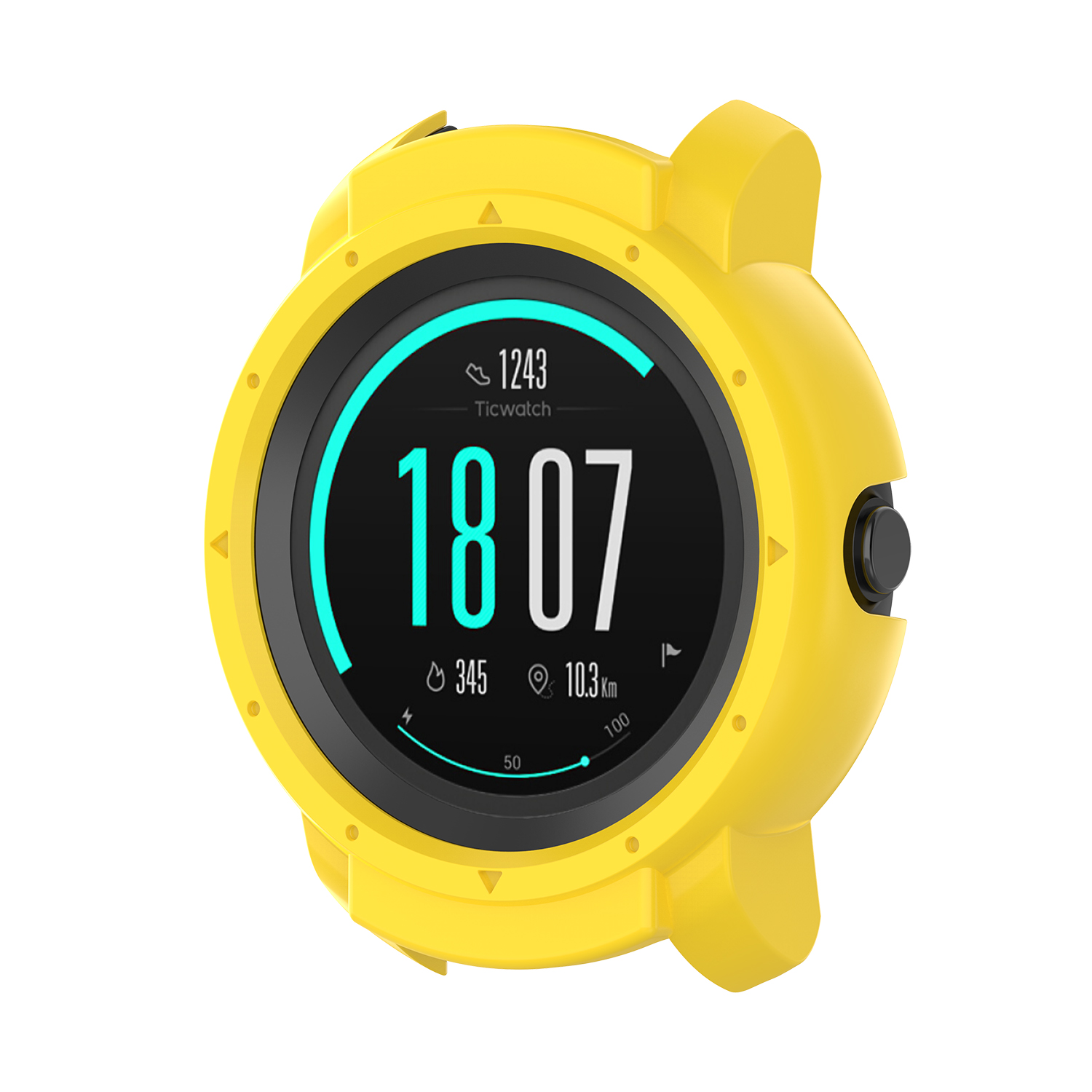 Bakeey-Anti-fall-Half-pack-Screen-Protective-Watch-Case-Cover-for-Ticwatch-E2-Smart-Watch-1759911-4