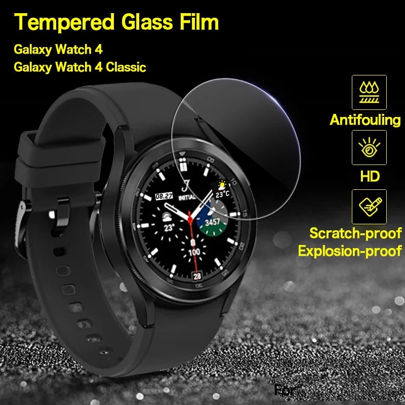 Bakeey-Anti-fouling-Scratch-proof-HD-Clear-Tempered-Glass-Watch-Screen-Protector-for-Samsung-Watch4--1900314-1