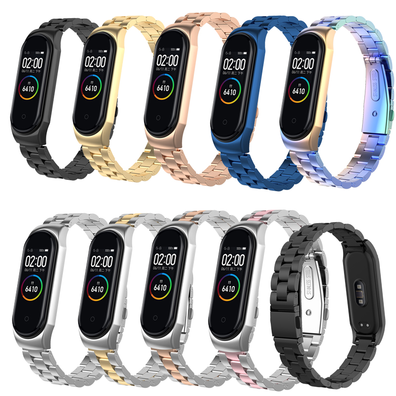 Bakeey-Anti-lost-Design-Chain-Bracelet-Replacement-Watch-Band-for-Xiaomi-Mi-Band-43-Smart-Watch--Non-1527711-1
