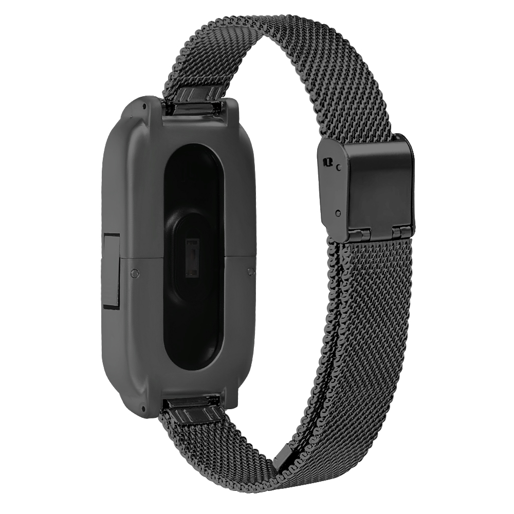 Bakeey-Anti-lost-Design-Mesh-Stainless-Steel-Watch-Band-for-Xiaomi-Miband-3-Non-original-1372424-2