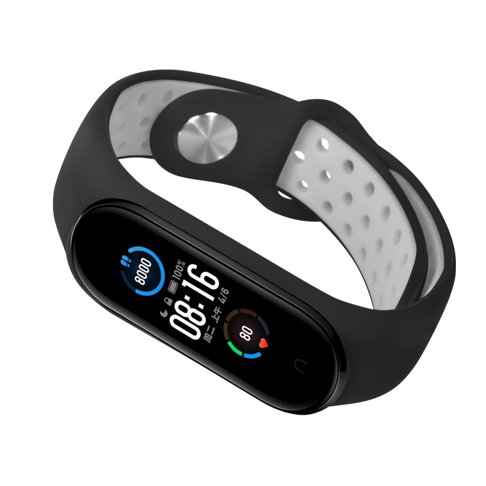 Bakeey-Anti-lost-Silicone-Watch-Band-for-Xiaomi-mi-band-5-Smart-Watch-Non-original-1700318-6
