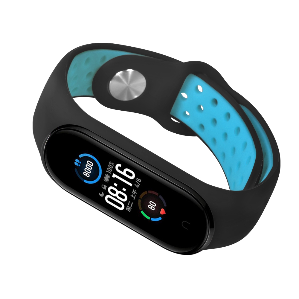 Bakeey-Anti-lost-Silicone-Watch-Band-for-Xiaomi-mi-band-5-Smart-Watch-Non-original-1700318-9