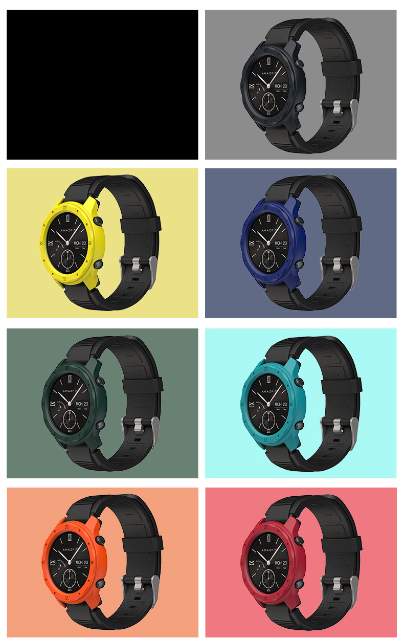 Bakeey-Anti-scratch-Watch-Protector-PC-Colorful-Watch-Case-for-Amazfit-GTR-42MM-Smart-Watch-1631104-2
