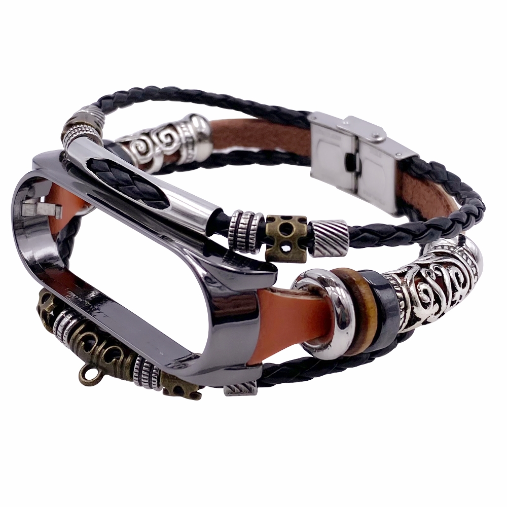 Bakeey-Buckle-Metal-Shell-Ethnic-Style-Beaded-Retro-Replacement-Strap-Upgrade-Version-Smart-Watch-Ba-1716554-11