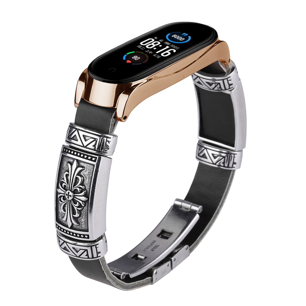 Bakeey-Buckle-Metal-Shell-Retro-Double-Button-Butterfly-Clasp-Strap-Smart-Watch-Band-For-Xiaomi-Mi-B-1716541-16