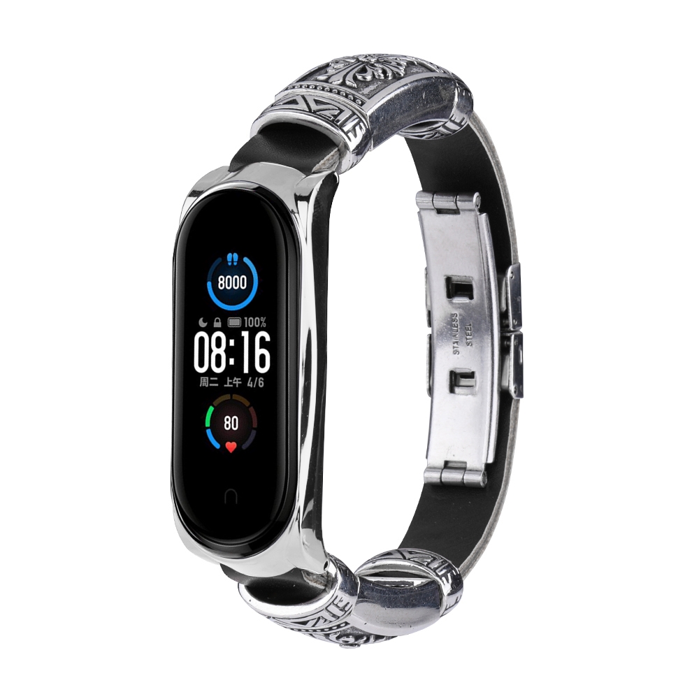Bakeey-Buckle-Metal-Shell-Retro-Double-Button-Butterfly-Clasp-Strap-Smart-Watch-Band-For-Xiaomi-Mi-B-1716541-3