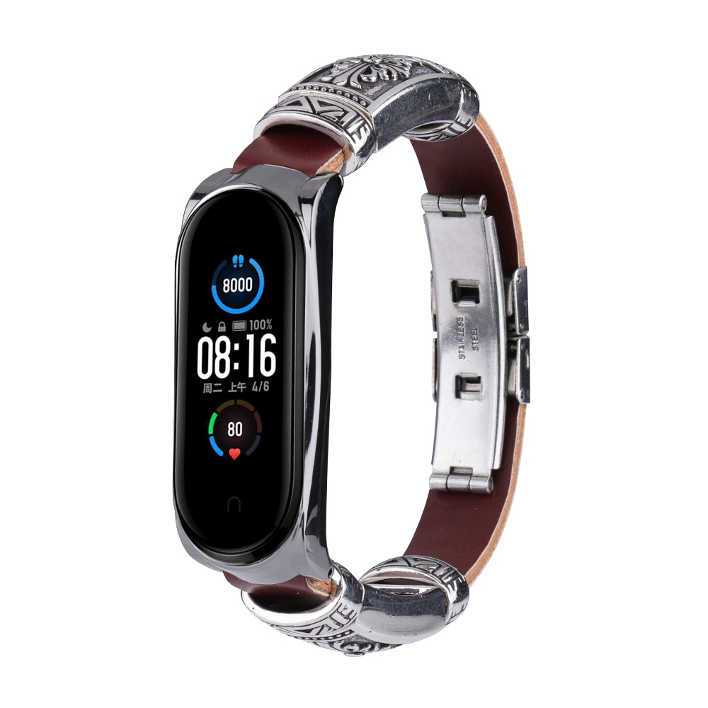 Bakeey-Buckle-Metal-Shell-Retro-Double-Button-Butterfly-Clasp-Strap-Smart-Watch-Band-For-Xiaomi-Mi-B-1716541-6