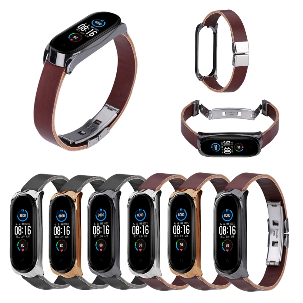 Bakeey-Buckle-Shell-Double-Button-Butterfly-Buckle-Replacement-Strap-Smart-Watch-Band-For-Xiaomi-Mi--1719259-1