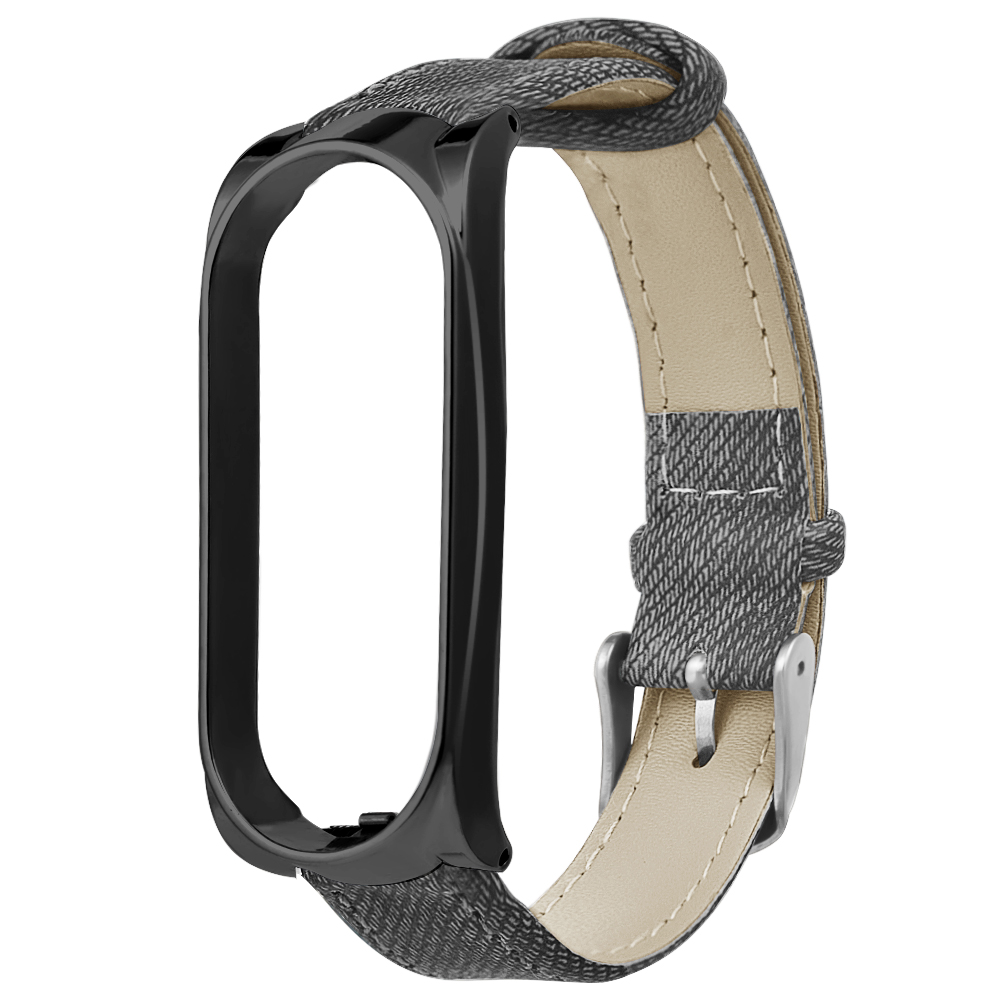 Bakeey-Buckle-Style-Denim-Pattern-Retro-Replacement-Leather-Strap-Smart-Watch-Band-For-Xiaomi-Mi-Ban-1719237-8