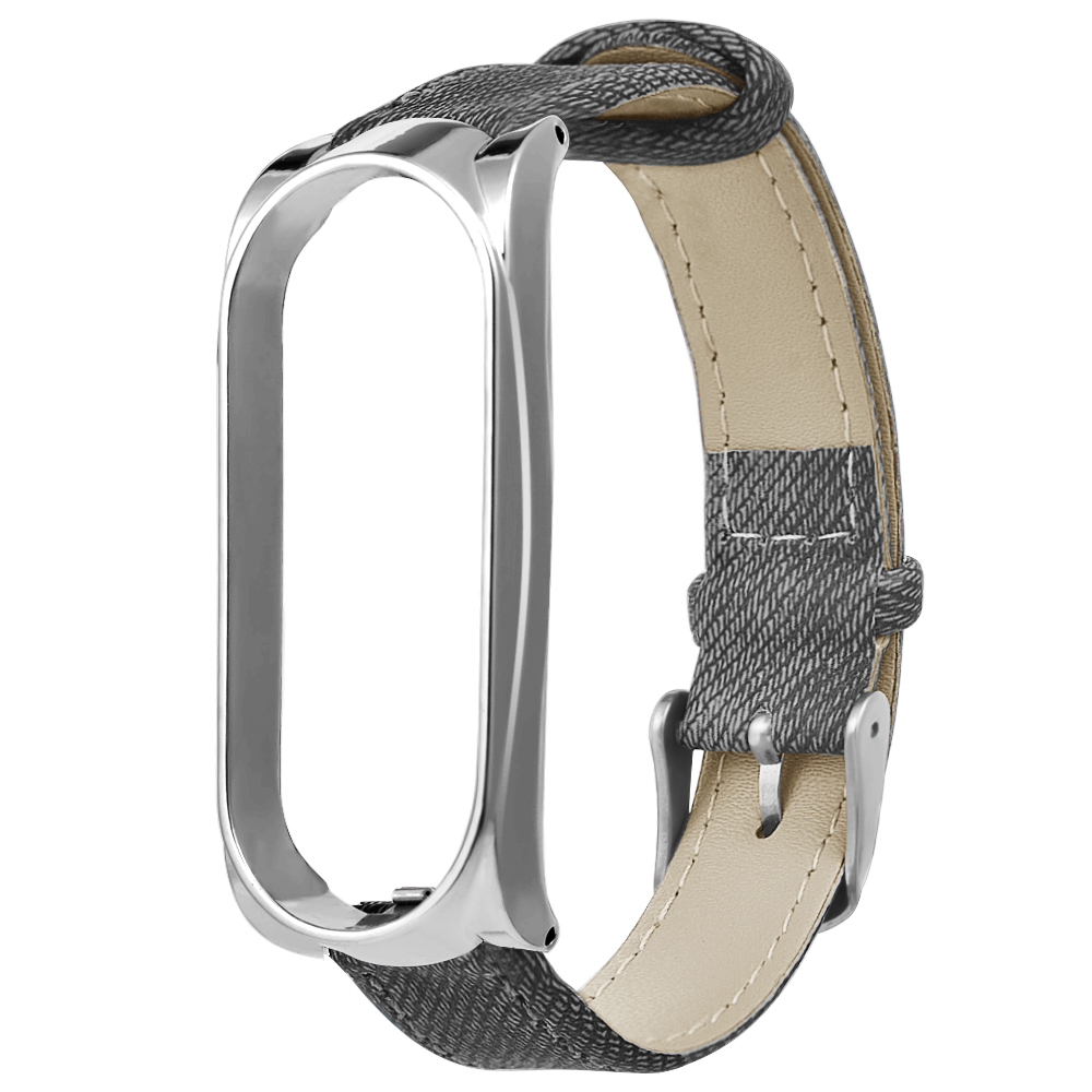 Bakeey-Buckle-Style-Denim-Pattern-Retro-Replacement-Leather-Strap-Smart-Watch-Band-For-Xiaomi-Mi-Ban-1719237-9