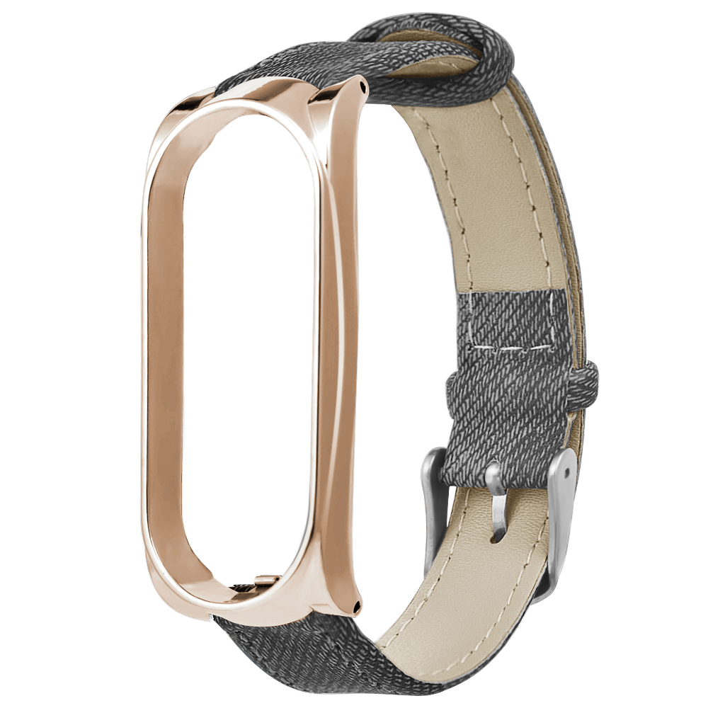 Bakeey-Buckle-Style-Denim-Pattern-Retro-Replacement-Leather-Strap-Smart-Watch-Band-For-Xiaomi-Mi-Ban-1719237-10