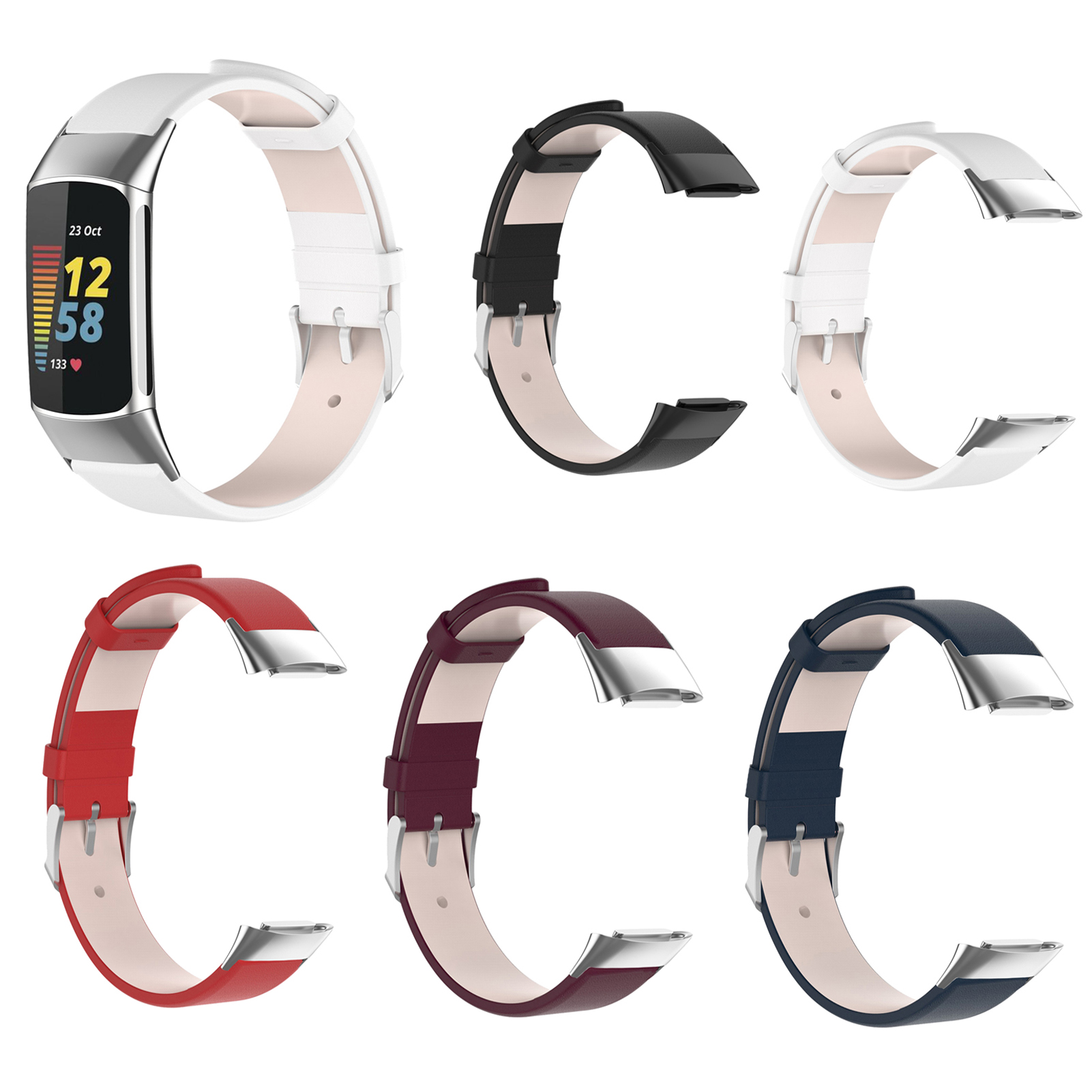 Bakeey-Business-Comfortable-Genuine-Leather-Watch-Band-Strap-Replacement-for-Fitbit-Charge-5-Smart-W-1905719-1