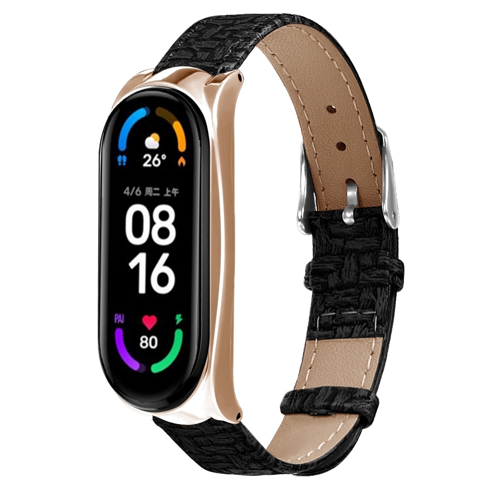 Bakeey-Business-Weave-Textured-PU-Leather-Watch-Band-Strap-Replacement-for-Xiaomi-Mi-Band-6--Mi-Band-1838364-12