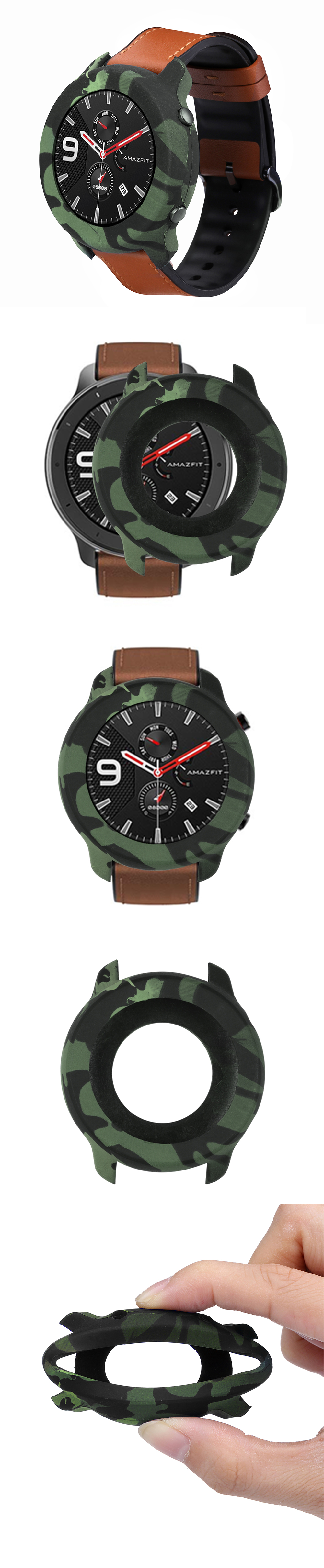 Bakeey-Camouflage-Soft-Silicone-Watch-Case-Cover-Watch-Cover-Screen-Protector-for-AMAZFIT-GTR-47mm-1614263-2