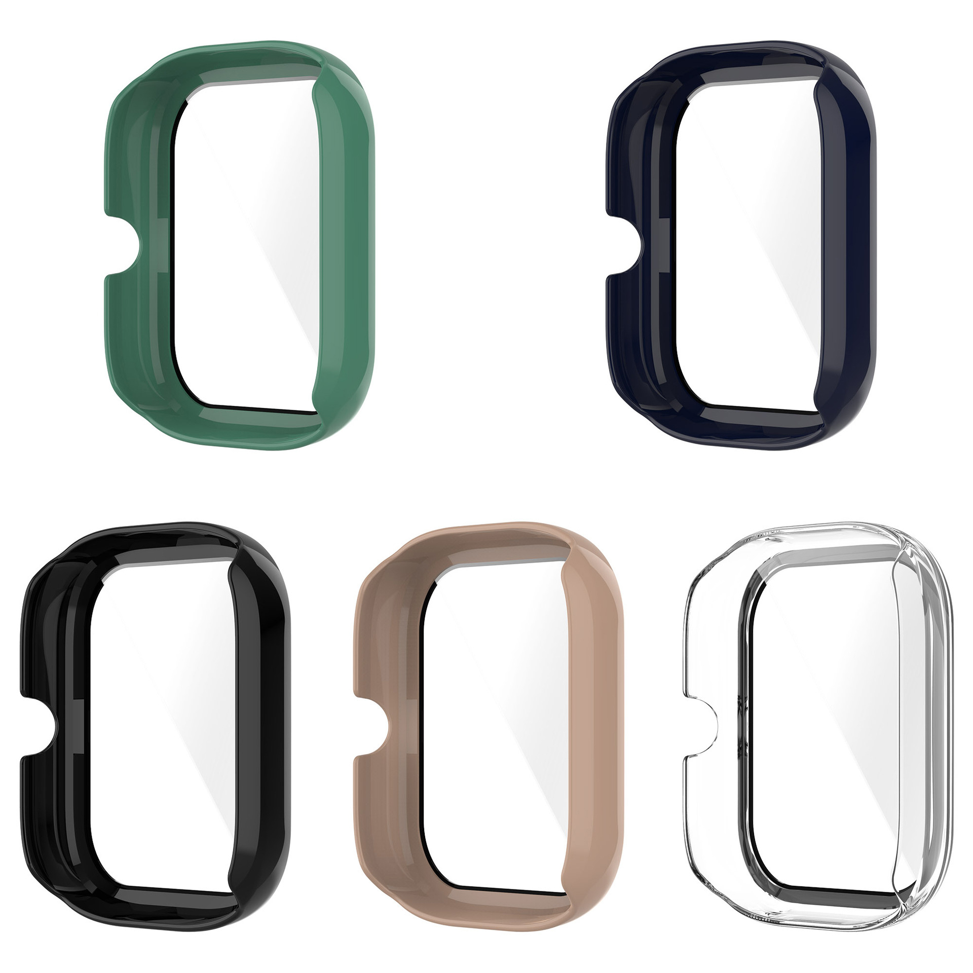Bakeey-Colorful-Shockproof-Anti-Scratch-PC--HD-Clear-Tempered-Glass-Full-Cover-Watch-Case-Cover-for--1917590-2