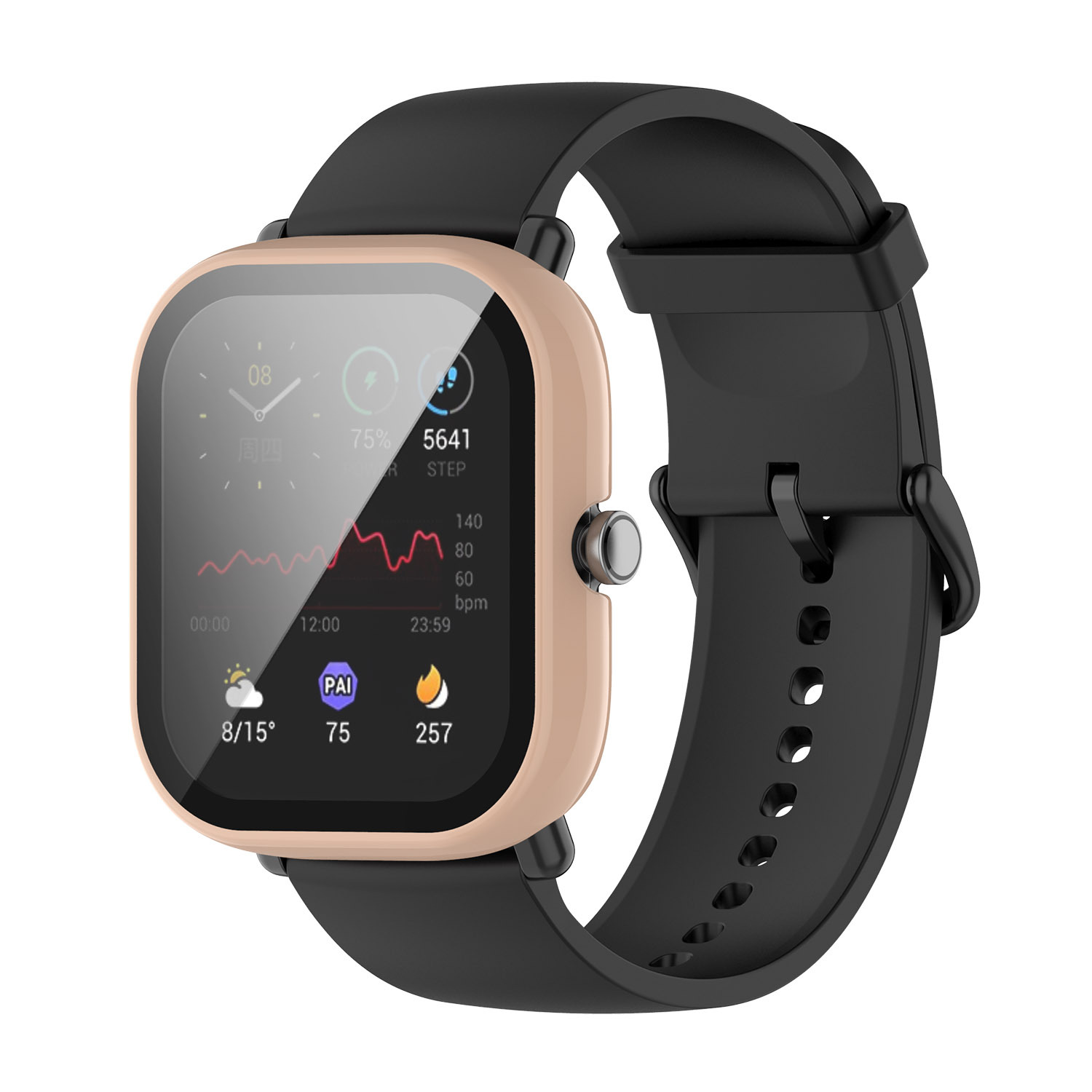 Bakeey-Colorful-Shockproof-Anti-Scratch-PC--HD-Clear-Tempered-Glass-Full-Cover-Watch-Case-Cover-for--1917590-17