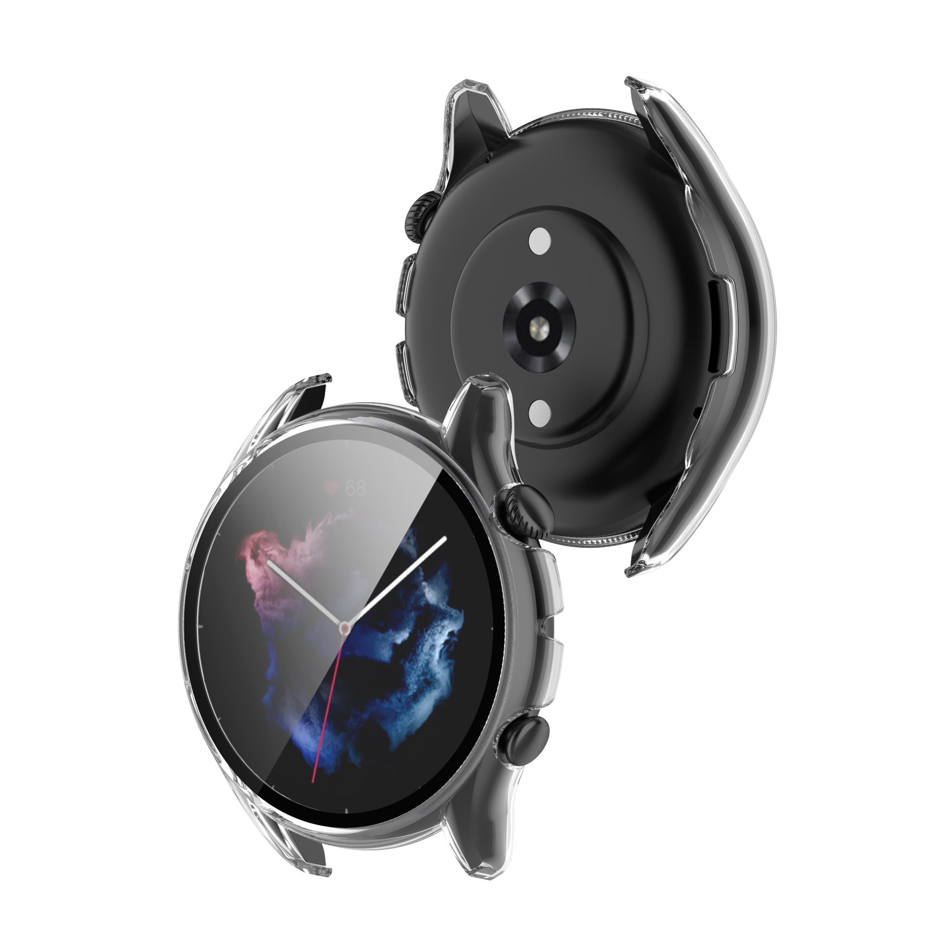 Bakeey-Colorful-Shockproof-Anti-Scratch-PC--HD-Clear-Tempered-Glass-Full-Cover-Watch-Case-Cover-for--1918220-11