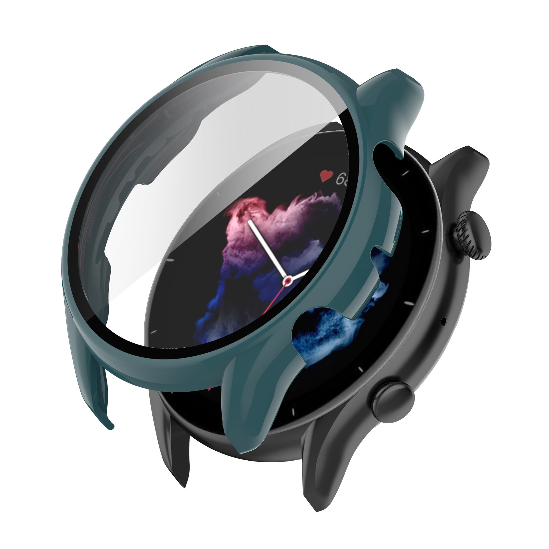 Bakeey-Colorful-Shockproof-Anti-Scratch-PC--HD-Clear-Tempered-Glass-Full-Cover-Watch-Case-Cover-for--1918220-17
