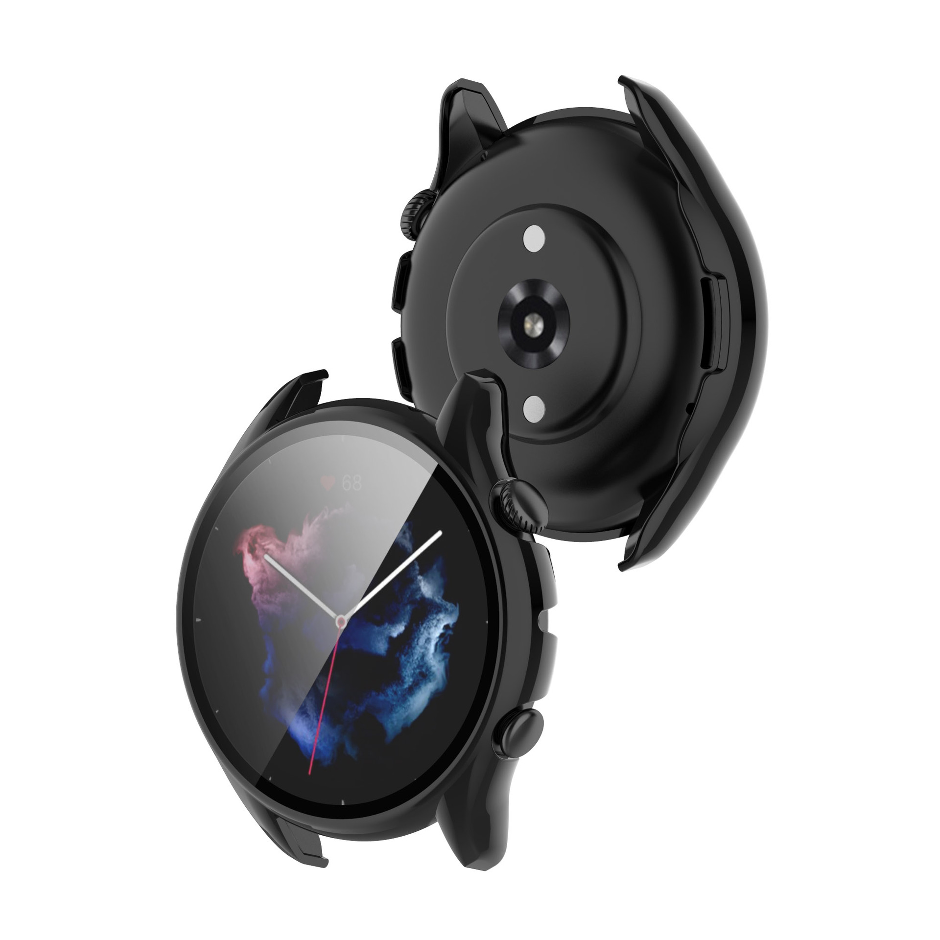 Bakeey-Colorful-Shockproof-Anti-Scratch-PC--HD-Clear-Tempered-Glass-Full-Cover-Watch-Case-Cover-for--1918220-6