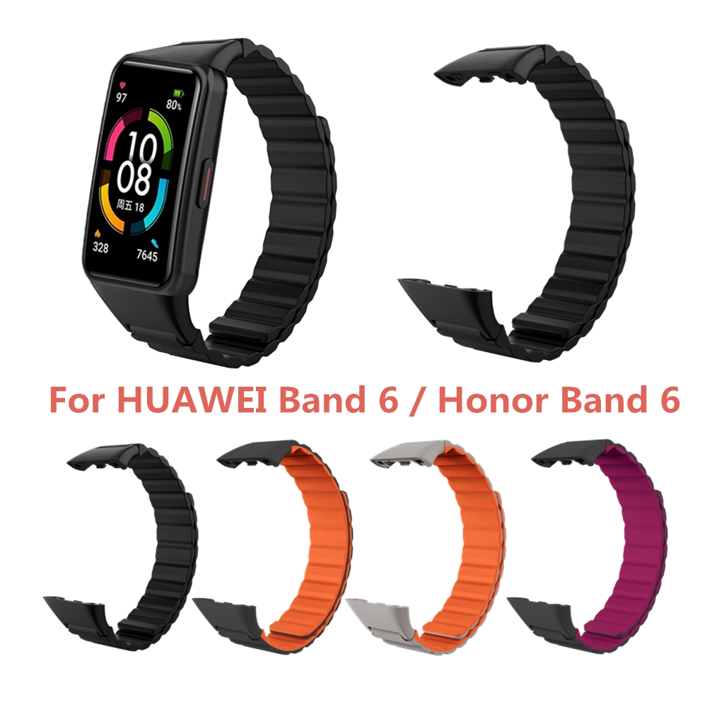 Bakeey-Colorful-Silicone-Watch-Band-Strap-Replacement-for-Huawei-Band-6--Honor-Band-6-1928486-1