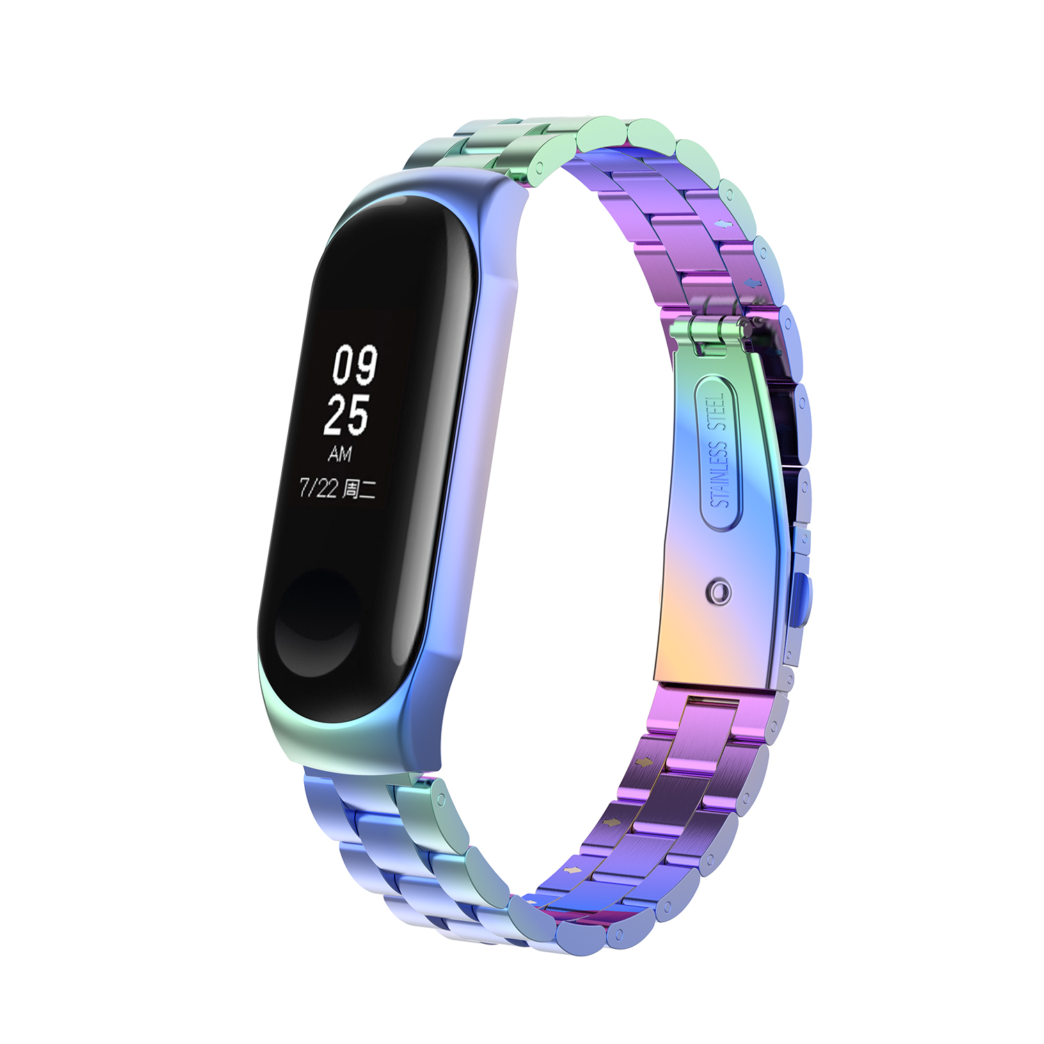 Bakeey-Colorful-Stainless-Steel-Watch-Band-Replacement-Watch-Strap-for-Xiaomi-mi-band-34-Non-origina-1489829-5