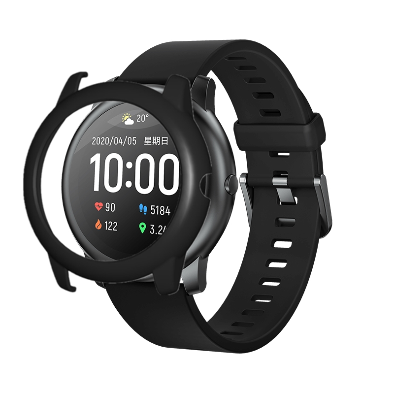 Bakeey-Colorful-Watch-Case-Watch-Cover-Light-PC-Screen-Protector-for-Haylou-Solar-LS05-Non-original-1722162-2