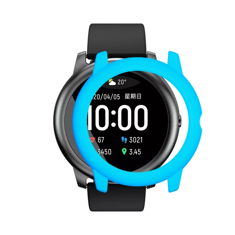 Bakeey-Colorful-Watch-Case-Watch-Cover-Light-PC-Screen-Protector-for-Haylou-Solar-LS05-Non-original-1722162-11