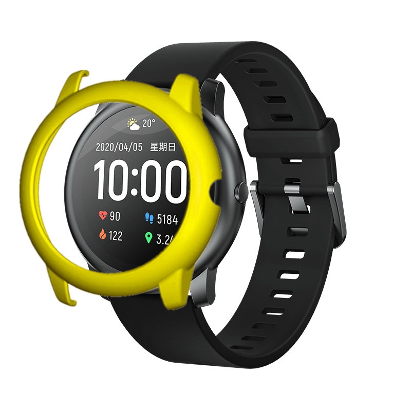 Bakeey-Colorful-Watch-Case-Watch-Cover-Light-PC-Screen-Protector-for-Haylou-Solar-LS05-Non-original-1722162-12