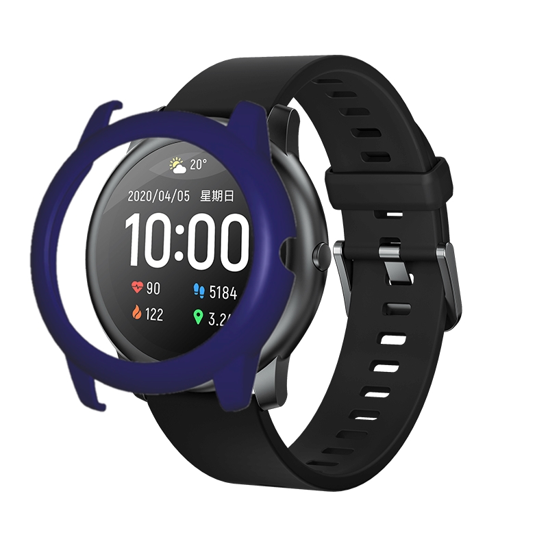 Bakeey-Colorful-Watch-Case-Watch-Cover-Light-PC-Screen-Protector-for-Haylou-Solar-LS05-Non-original-1722162-14
