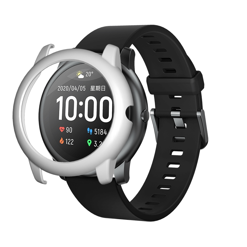 Bakeey-Colorful-Watch-Case-Watch-Cover-Light-PC-Screen-Protector-for-Haylou-Solar-LS05-Non-original-1722162-4