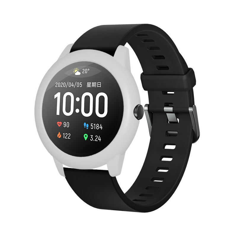 Bakeey-Colorful-Watch-Case-Watch-Cover-Light-PC-Screen-Protector-for-Haylou-Solar-LS05-Non-original-1722162-5