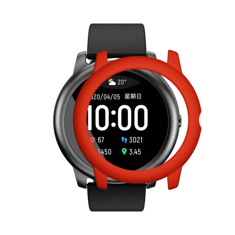 Bakeey-Colorful-Watch-Case-Watch-Cover-Light-PC-Screen-Protector-for-Haylou-Solar-LS05-Non-original-1722162-7