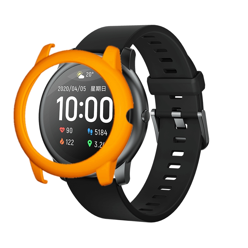 Bakeey-Colorful-Watch-Case-Watch-Cover-Light-PC-Screen-Protector-for-Haylou-Solar-LS05-Non-original-1722162-8