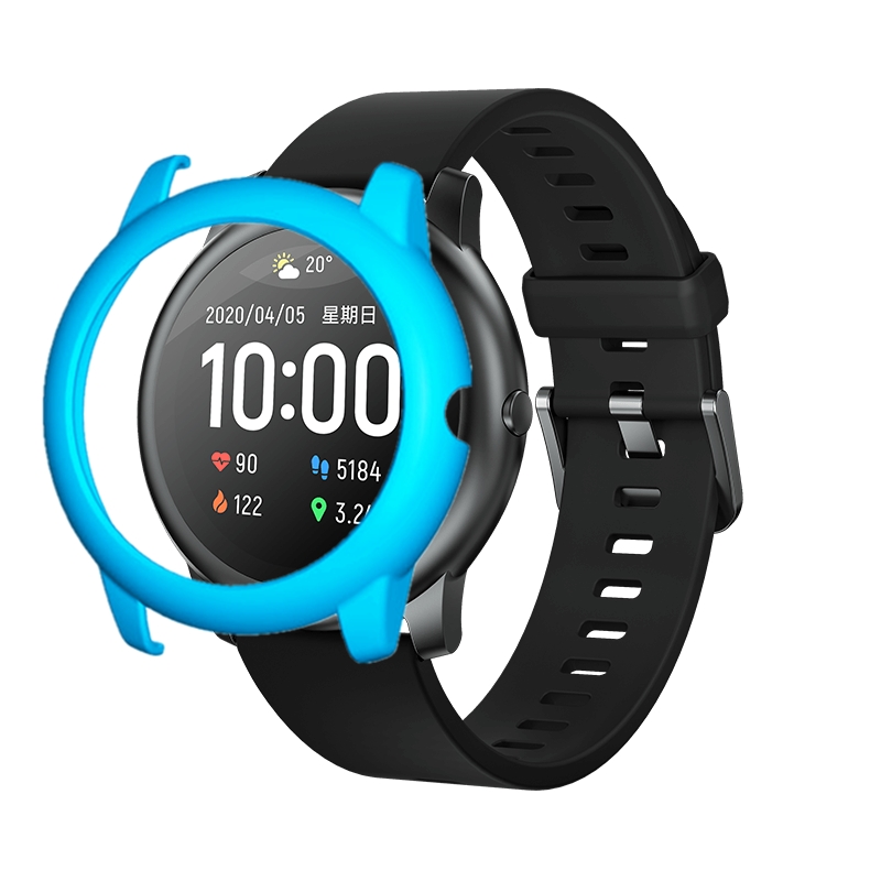 Bakeey-Colorful-Watch-Case-Watch-Cover-Light-PC-Screen-Protector-for-Haylou-Solar-LS05-Non-original-1722162-10