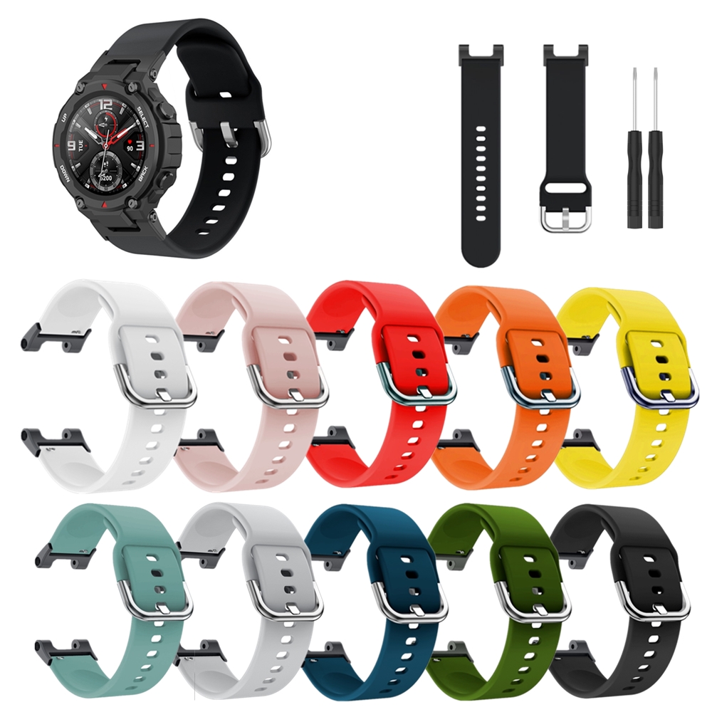 Bakeey-Comfortable-Breathable-Sweatproof-Soft-Silicone-Watch-Band-Strap-Replacement-for-Amazfit-T-Re-1875219-1