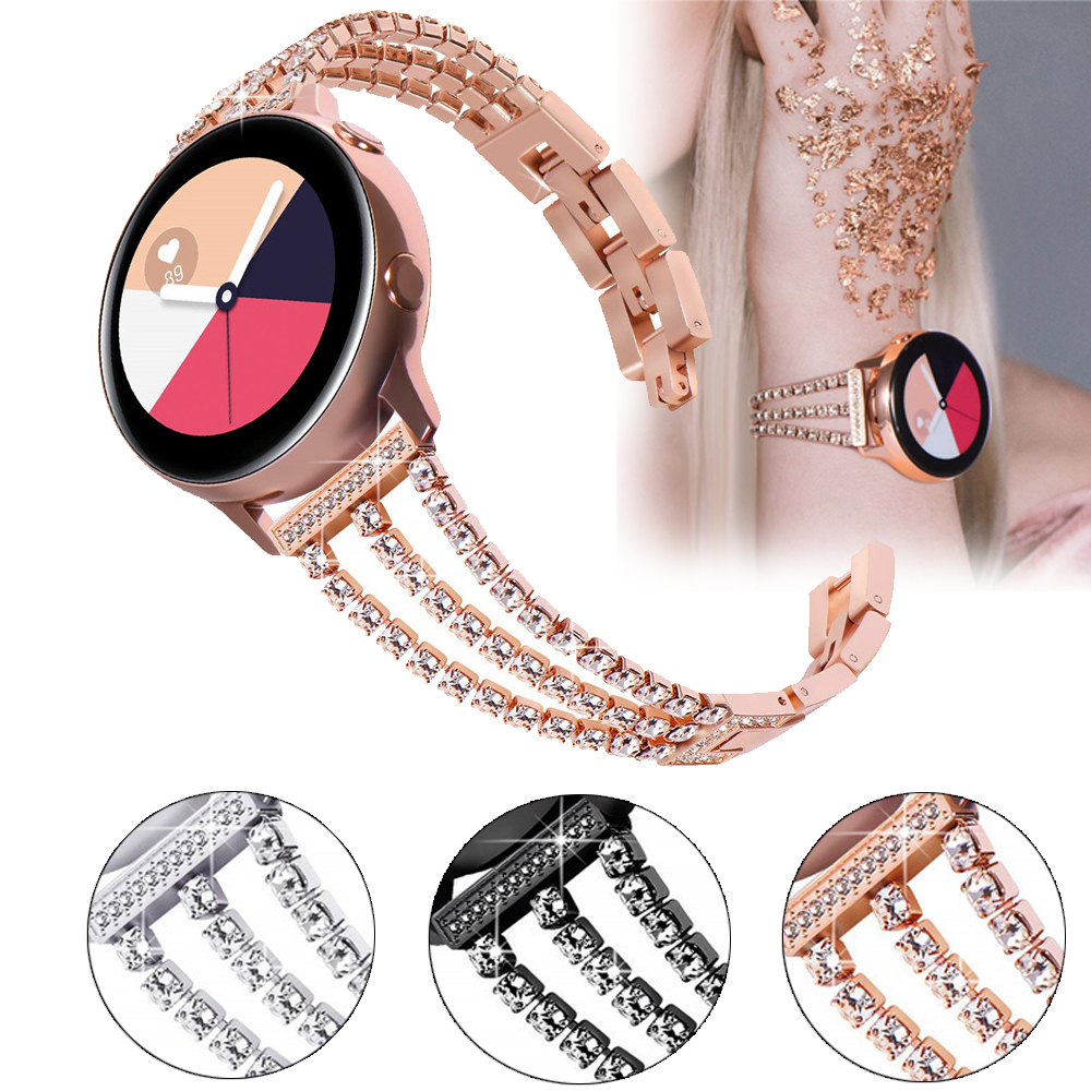 Bakeey-Crystal-Full-Metal-Watch-Strap-for-Samsung-Galaxy-42mm46mm-Smart-Watch-1747320-1
