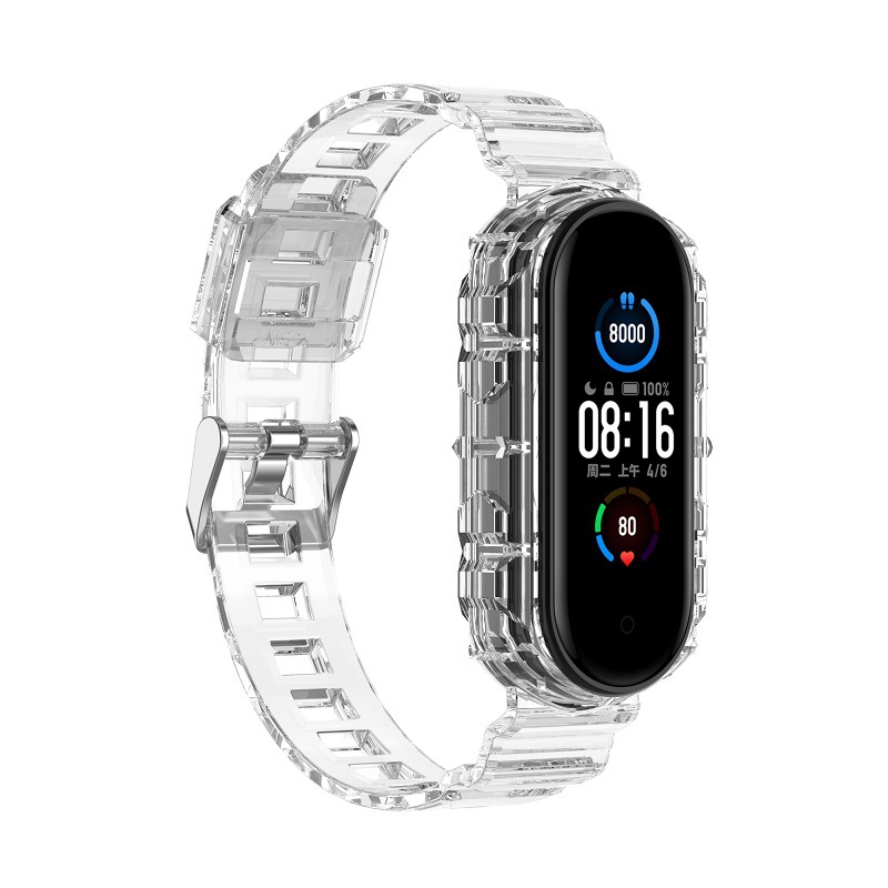 Bakeey-Crystal-Transparent-Comfortable-Lightweight-Pure-TPU-Watch-Band-Strap-Replacement-for-Xiaomi--1861937-12