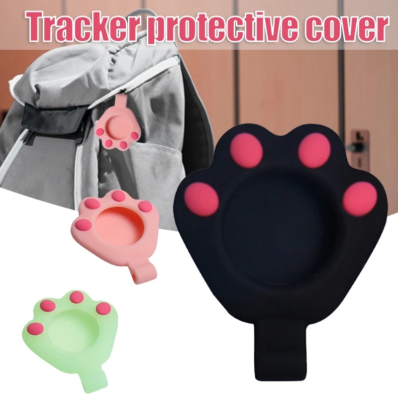 Bakeey-Cute-Claw-Pattern-Portable-Soft-Protective-Cover-Sleeve-with-Keychain-for-Apple-Airtags-bluet-1848579-1