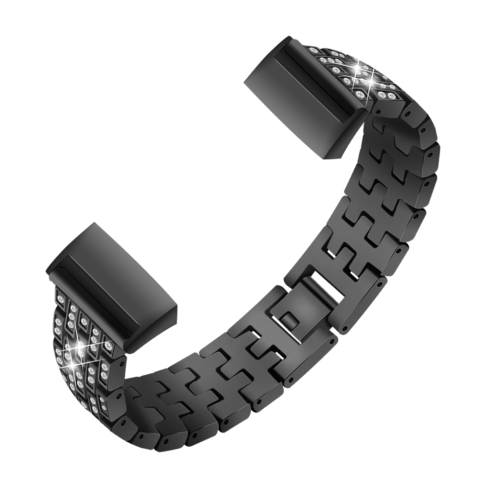 Bakeey-Diamonds-Elegant-Design-Watch-Band-Full-Steel-Watch-Strap-for-Fitbit-Charge-3-1471894-3