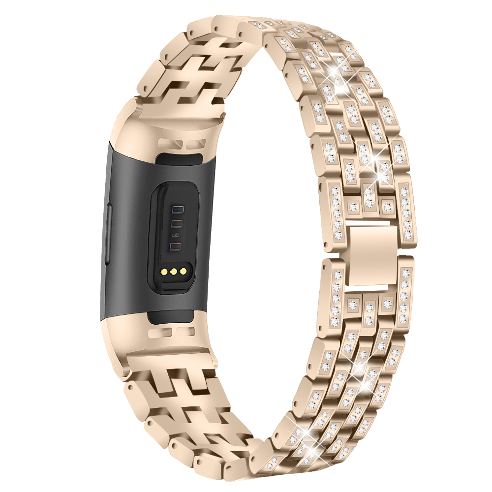 Bakeey-Diamonds-Elegant-Design-Watch-Band-Full-Steel-Watch-Strap-for-Fitbit-Charge-3-1471894-4