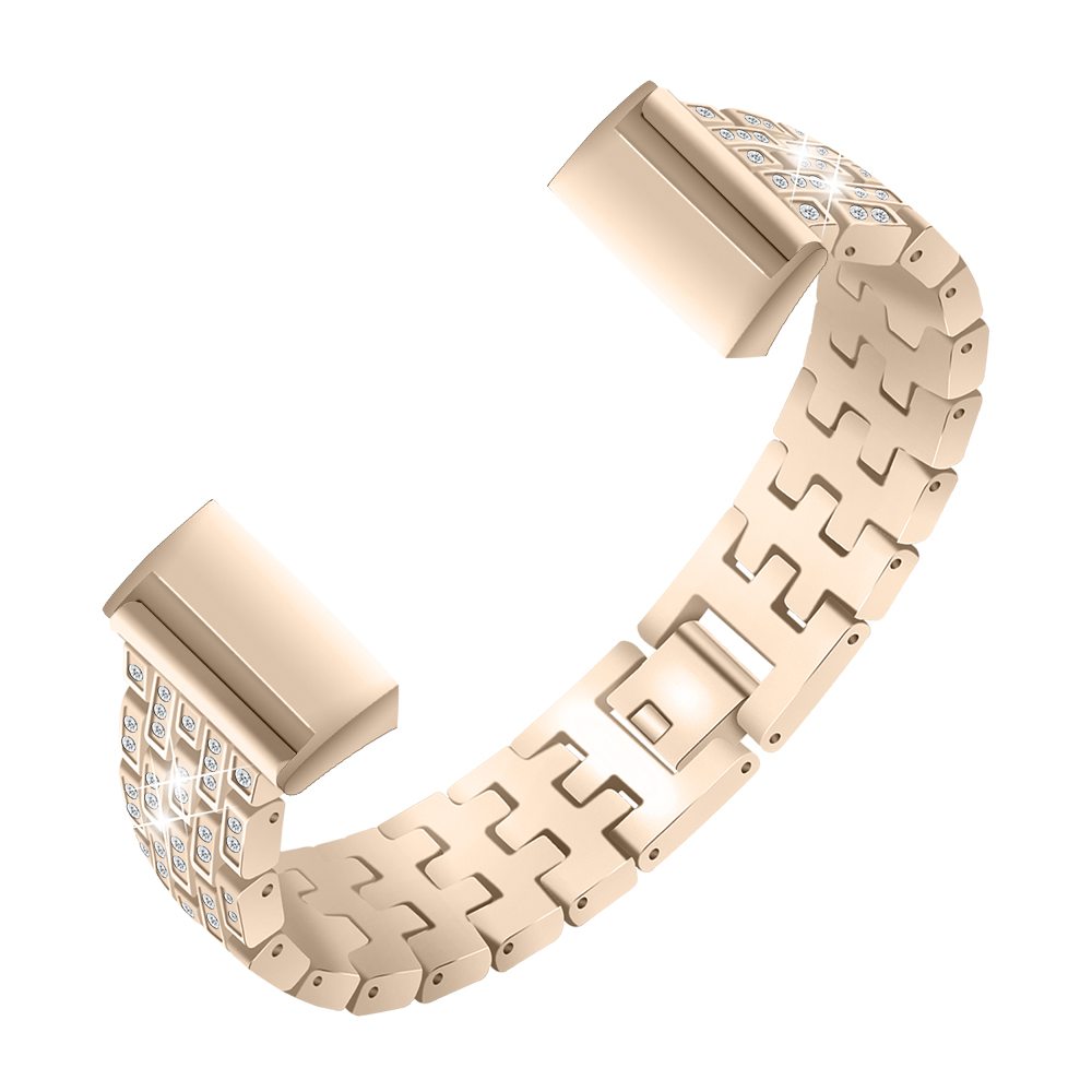 Bakeey-Diamonds-Elegant-Design-Watch-Band-Full-Steel-Watch-Strap-for-Fitbit-Charge-3-1471894-5
