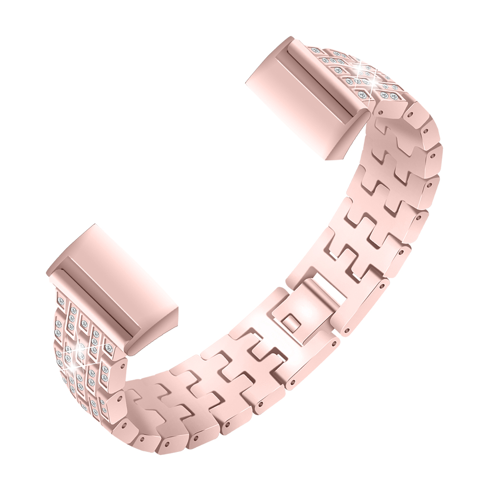 Bakeey-Diamonds-Elegant-Design-Watch-Band-Full-Steel-Watch-Strap-for-Fitbit-Charge-3-1471894-7